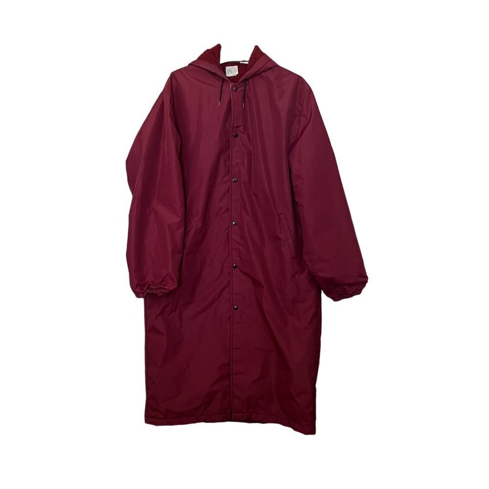 Vintage Howe Texas A&M Long Stadium Lined Button Trench Jacket Size Large - Picture 2 of 9